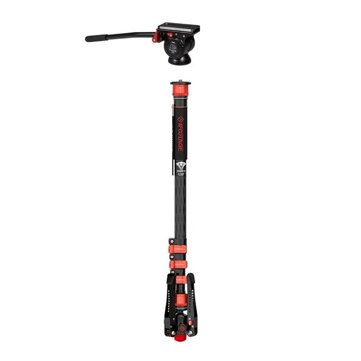 iFootage Cobra 3 C180F Carbon Fibre Monopod & Komodo K5 Fluid Head Bundle
