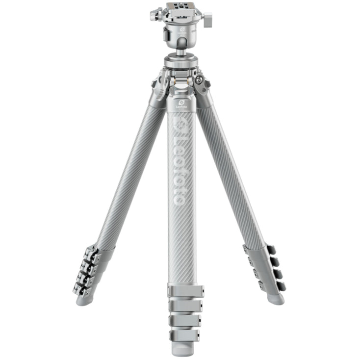 Leofoto AZ-235C Carbon Fibre Travel Tripod + MBH-30 Inverted Ball Head - Silver