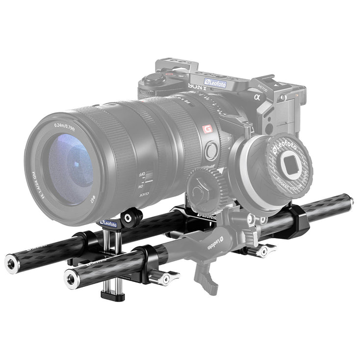 Leofoto BP-01 KIT Universal Base Plate with Carbon Fibre Rods