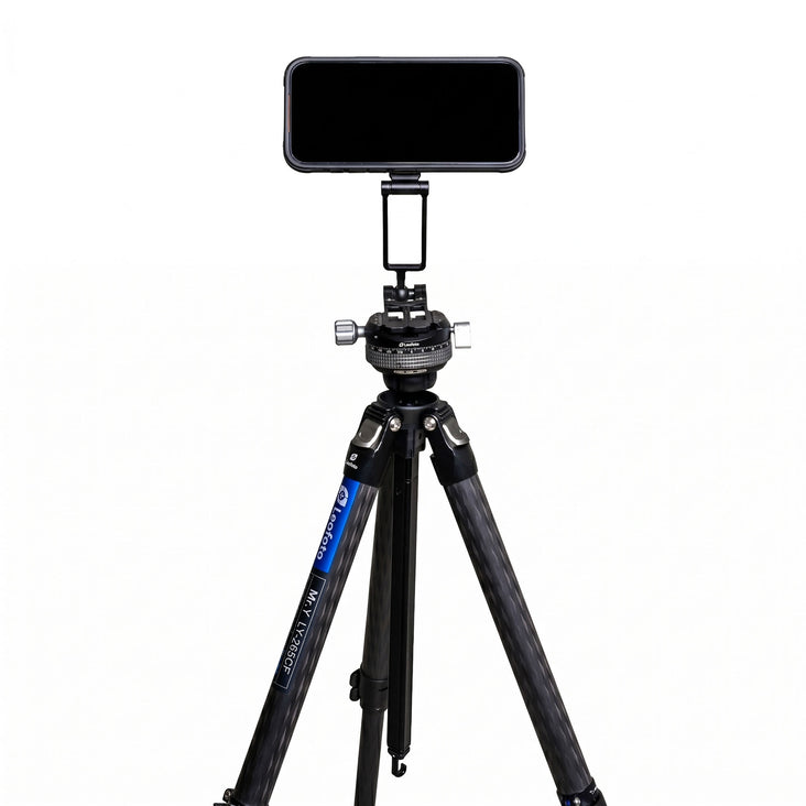 Leofoto Hybrid Content Creator PRO 158cm Carbon Fibre Tripod + PS-5 MagSafe Smart Phone Stand - Bundle