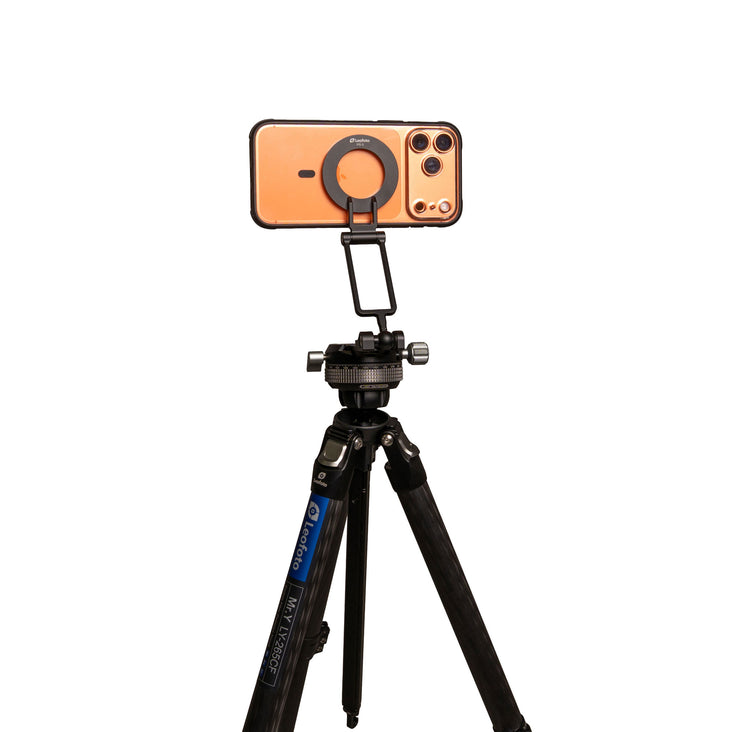 Leofoto Hybrid Content Creator PRO 158cm Carbon Fibre Tripod + PS-5 MagSafe Smart Phone Stand - Bundle