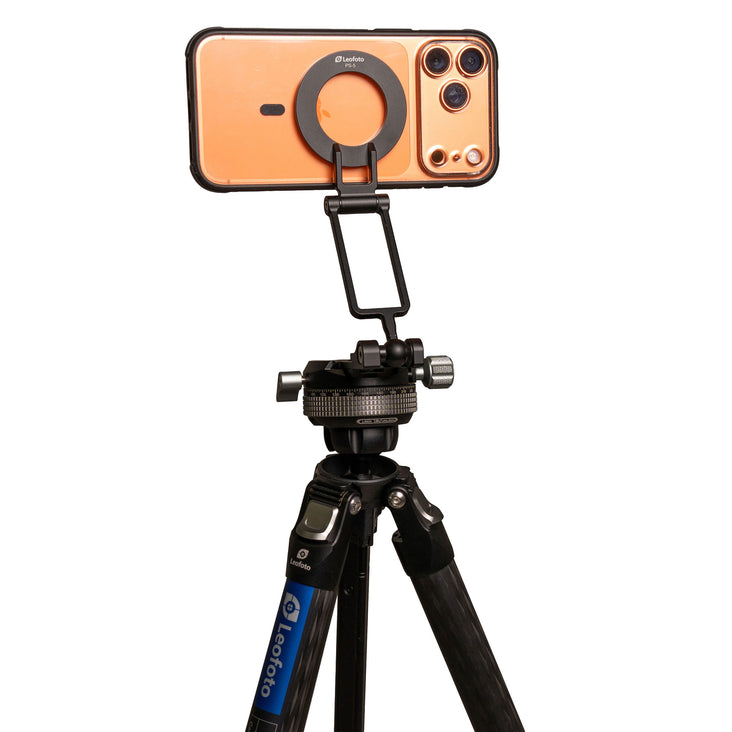 Leofoto Hybrid Content Creator PRO 158cm Carbon Fibre Tripod + PS-5 MagSafe Smart Phone Stand - Bundle