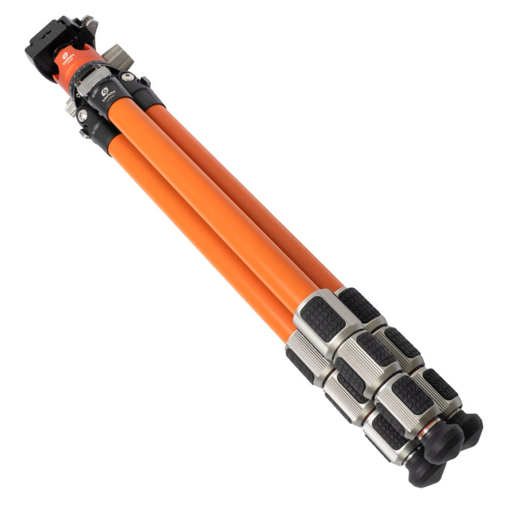 Leofoto LA-284C Athena Series 4 Section Water Resistant Carbon Fibre Tripod with Orange LH-36LR (Lever Release) Ball Head