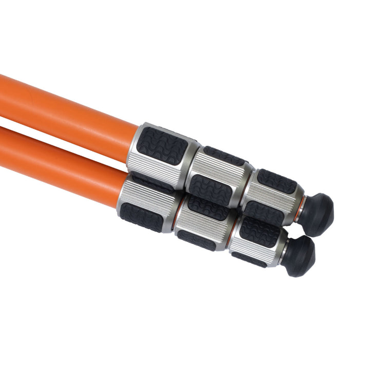 Leofoto LA-284C Athena Series 4 Section Water Resistant Carbon Fibre Tripod with Orange LH-36LR (Lever Release) Ball Head