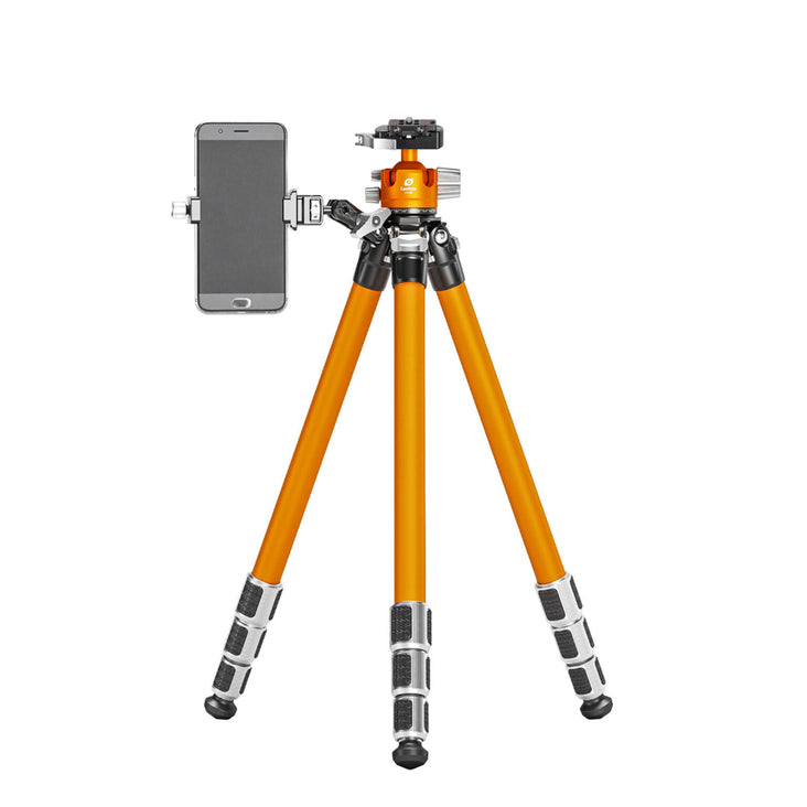 Leofoto LA-284C Athena Series 4 Section Water Resistant Carbon Fibre Tripod with Orange LH-36LR (Lever Release) Ball Head