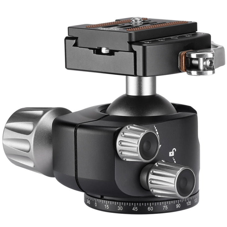 Leofoto LH-40LR 40mm Low Profile Ball Head with LR-50 Quick Release Lever Clamp and NP-50 Plate