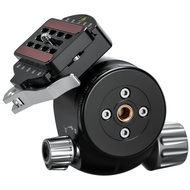 Leofoto LH-47LR 47mm Low Profile Ball Head with LR-60 Quick Release Lever Clamp and QP-70N Plate