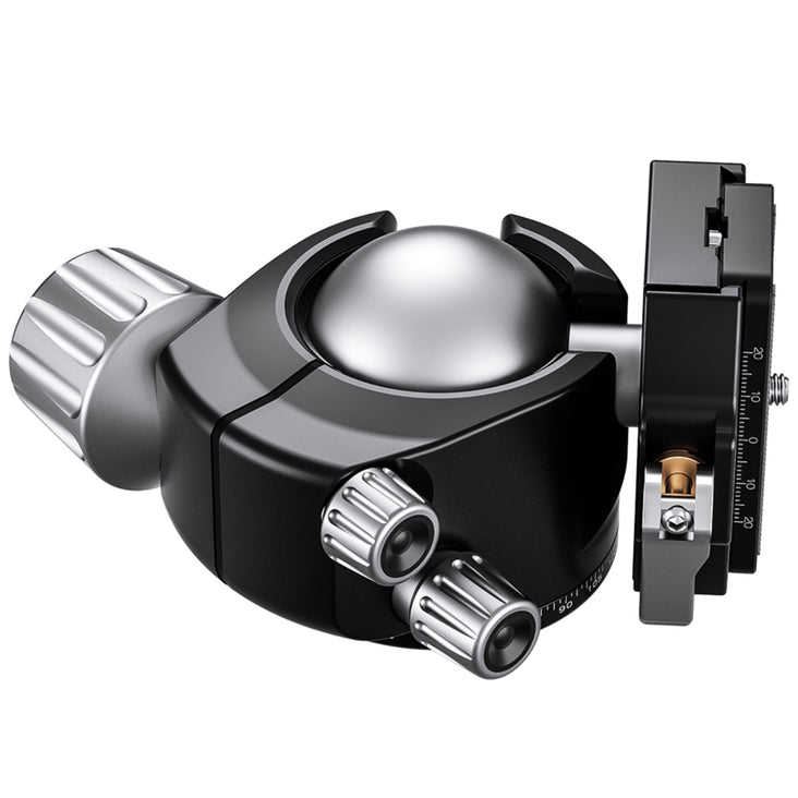Leofoto LH-55LR 55mm Low Profile Ball Head with LR-70 Quick Release Lever Clamp and QP-70N Plate
