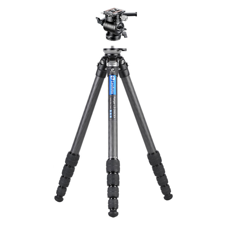 Leofoto LS-255CEX Ranger Carbon Fibre Tripod with BV-1R Fluid Video Head - Bundle