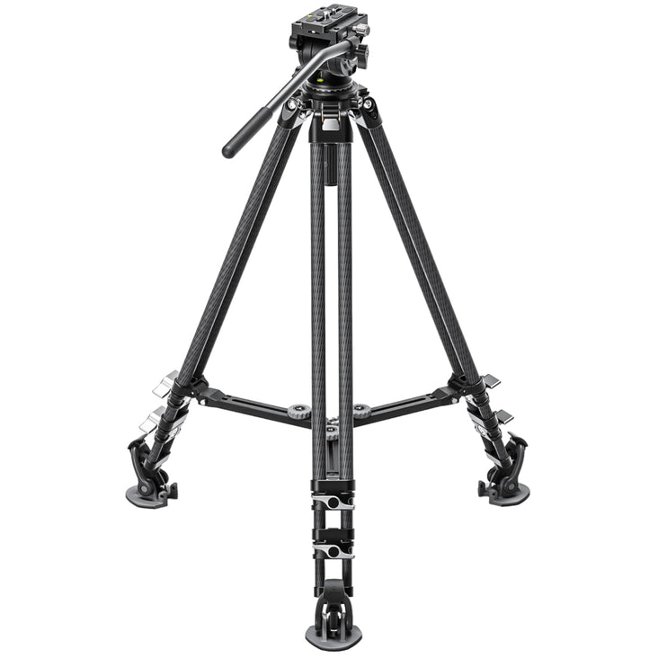 Leofoto LVC-193C Cinematic Video Series 3 Section Tripod with BV-10 Video Head