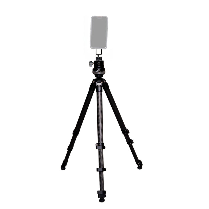 Leofoto Hybrid Content Creator PRO 158cm Carbon Fibre Tripod + PS-5 MagSafe Smart Phone Stand - Bundle