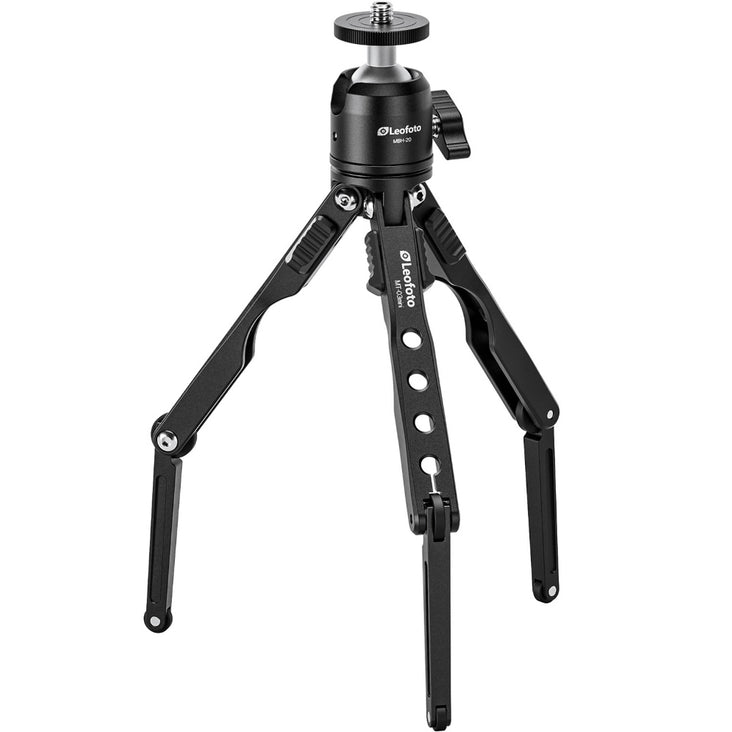 Leofoto MT-03 Mini Table Top 2 Section Tripod with MBH-20 Ball Head - Black