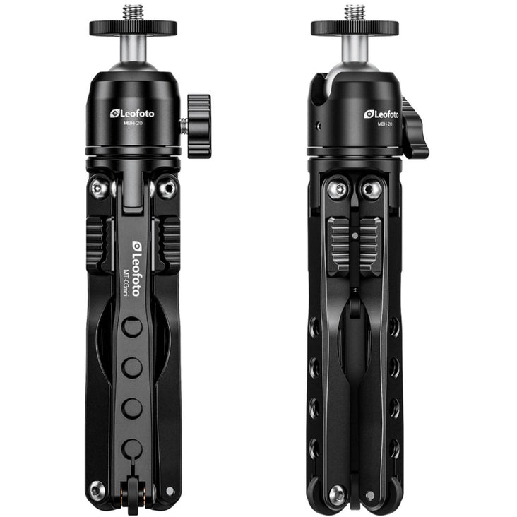 Leofoto MT-03 Mini Table Top 2 Section Tripod with MBH-20 Ball Head - Black