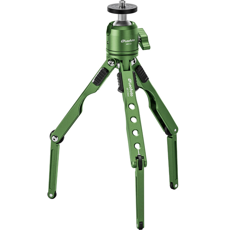 Leofoto MT-03 Mini Table Top 2 Section Tripod with MBH-20 Ball Head - Green