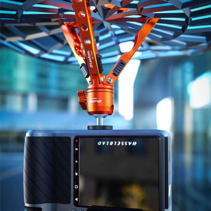 Leofoto MT-03 Mini Table Top 2 Section Tripod with MBH-20 Ball Head - Orange