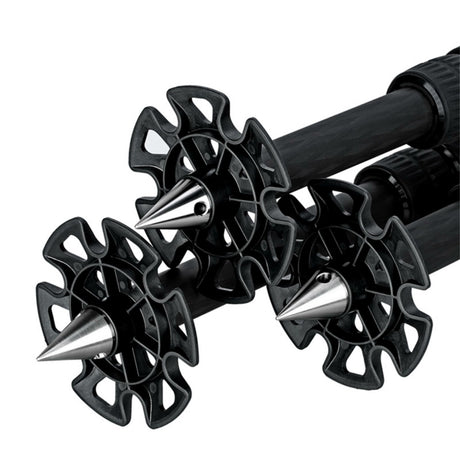 Leofoto TFW Stainless Steel Tripod Spikes with Snow/Sand Shoes for 3/8" Threaded Tripod Legs