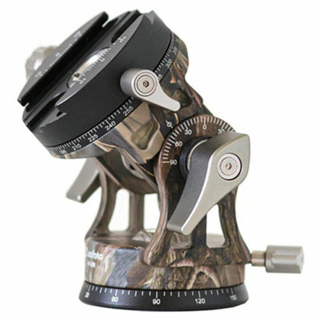 Leofoto VH-30R 2-Way Monopod Head with Panning Clamp and PU-100D Plate - Camouflage
