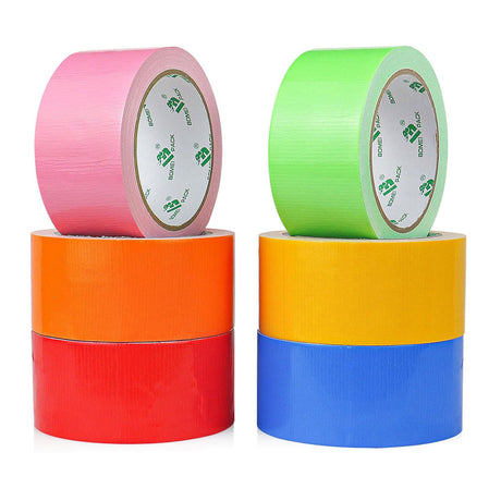 Multi-Colour Waterproof Gaffer Tape Set - 6 Rolls of 50mm x 15m Hi-Vis Studio Tape