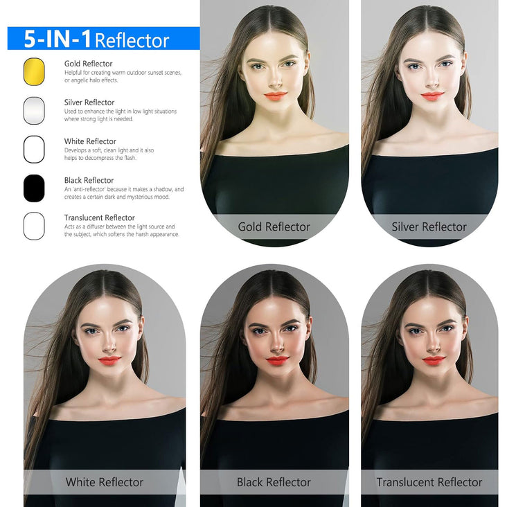 NEEWER 5-in-1 Photography Collapsible Reflector (150x200cm)