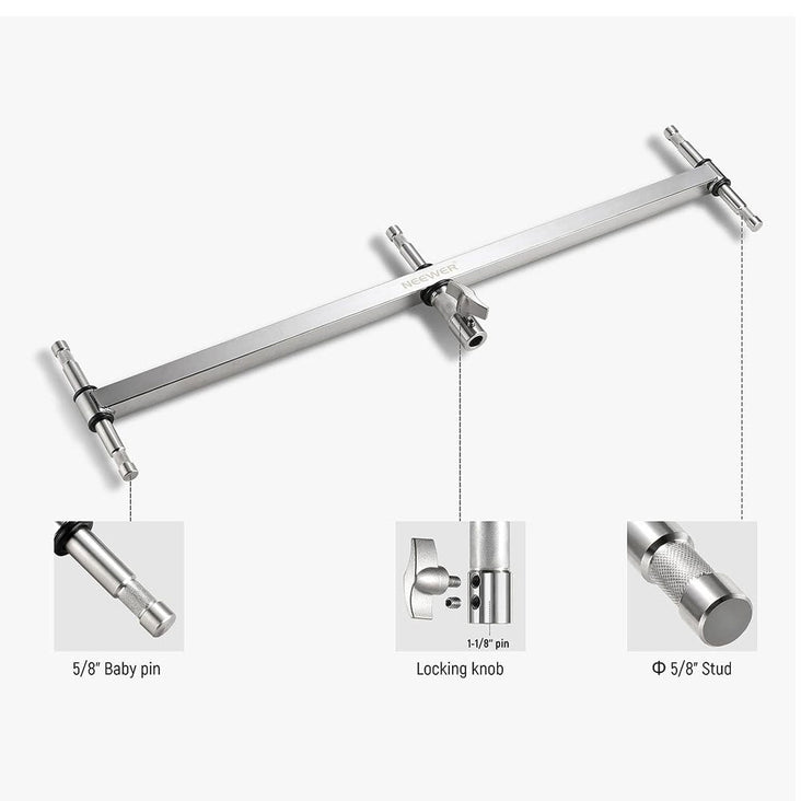 Neewer Baby Triple Header Boom with Five 5/8" Baby Pin Spigots for Lighting