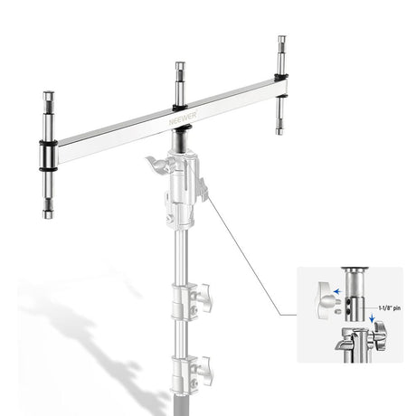 Neewer Baby Triple Header Boom with Five 5/8" Baby Pin Spigots for Lighting