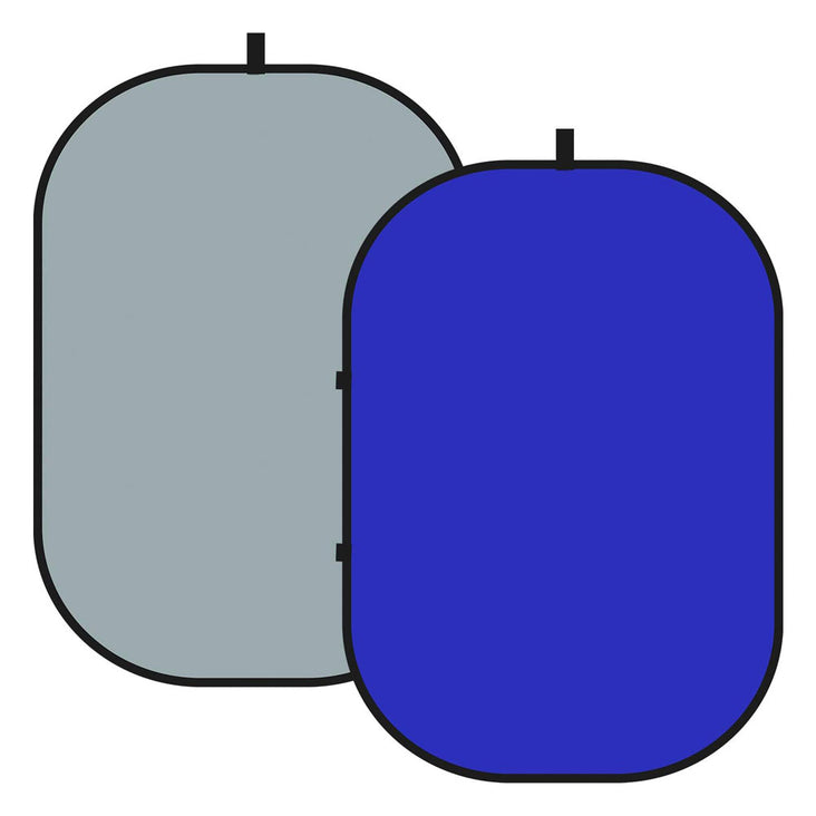 Neewer Reversible Collapsible Pop-Up Backdrop - Blue / Neutral Grey (150cm x 200cm