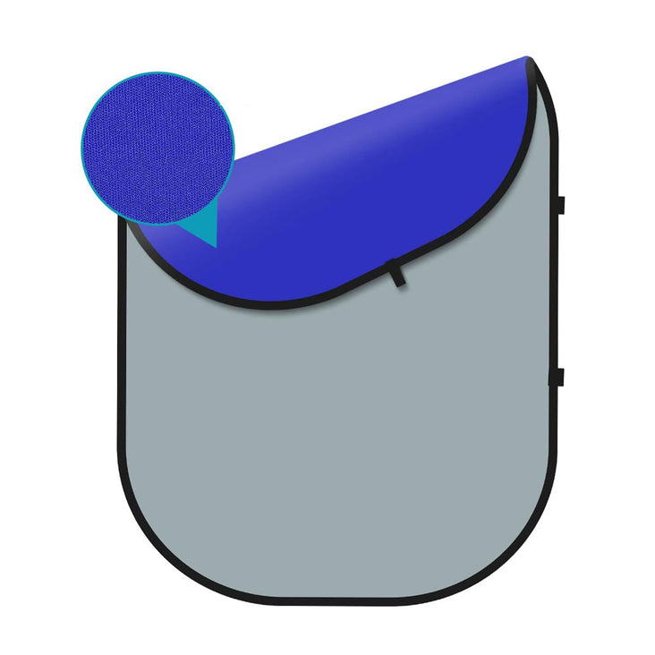 Neewer Reversible Collapsible Pop-Up Backdrop - Blue / Neutral Grey (150cm x 200cm