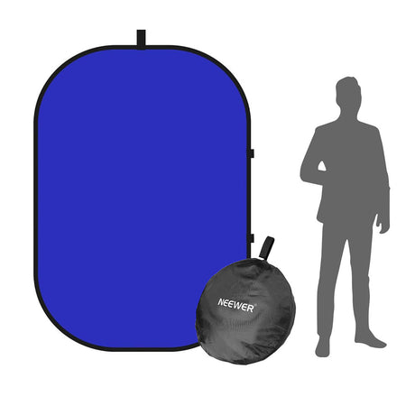 Neewer Reversible Collapsible Pop-Up Backdrop - Blue / Neutral Grey (150cm x 200cm