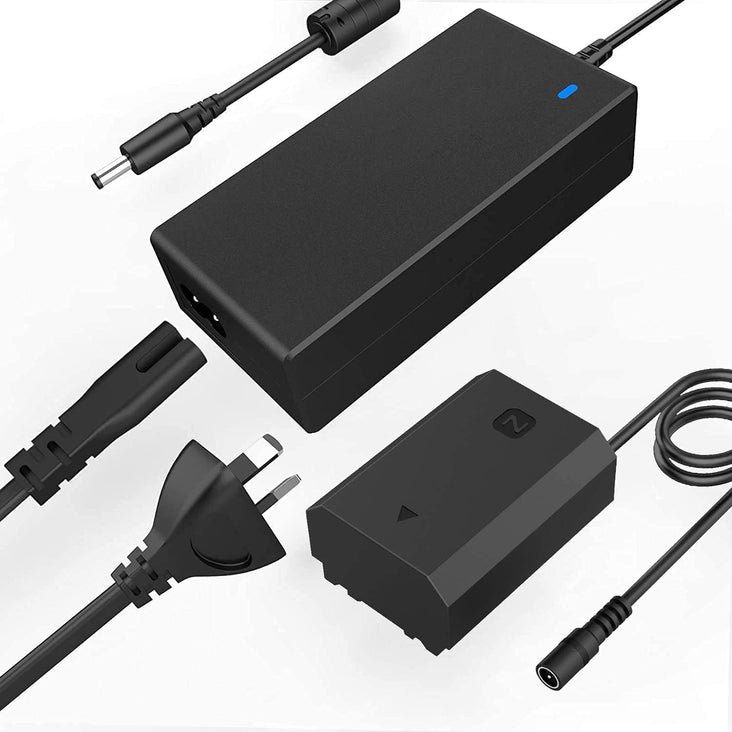 NP-FZ100 Dummy Battery Charger Kit with AC Power Supply Adapter for Sony