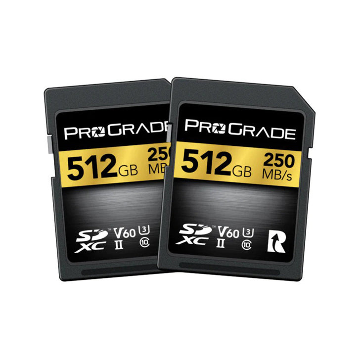 ProGrade Digital 512GB SDXC UHS-II V60 Memory Card - 2 Pack (Gold)