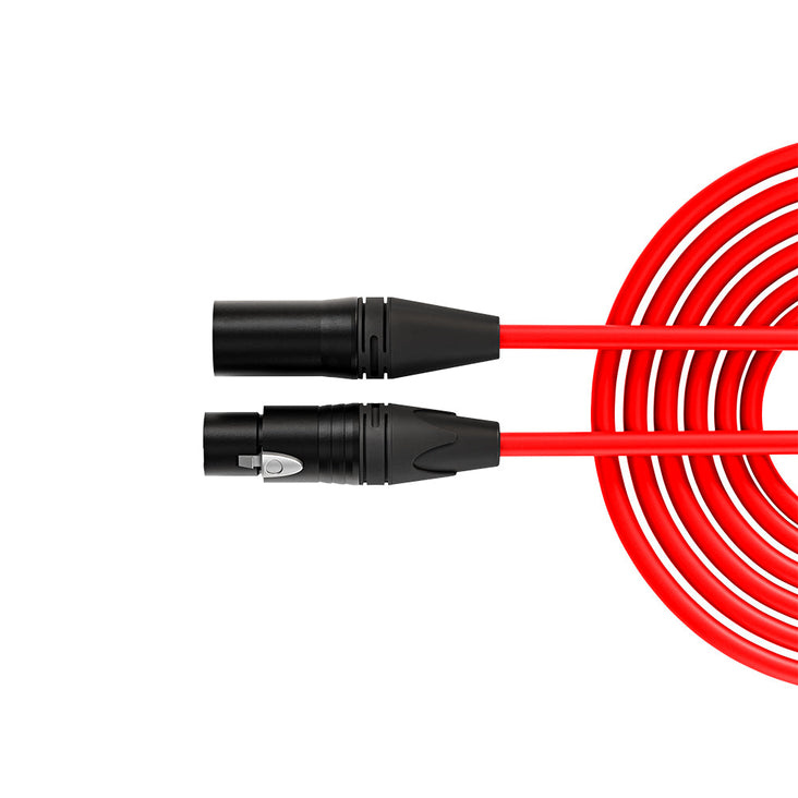 Rode Neutrik XLR M to XLR F Microphone Cable (3m, Red)