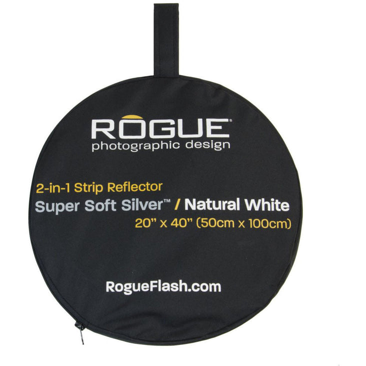 Rogue Photographic Design 2-In-1 Super Soft Collapsible Reflector (20x40", Silver/Natural White)
