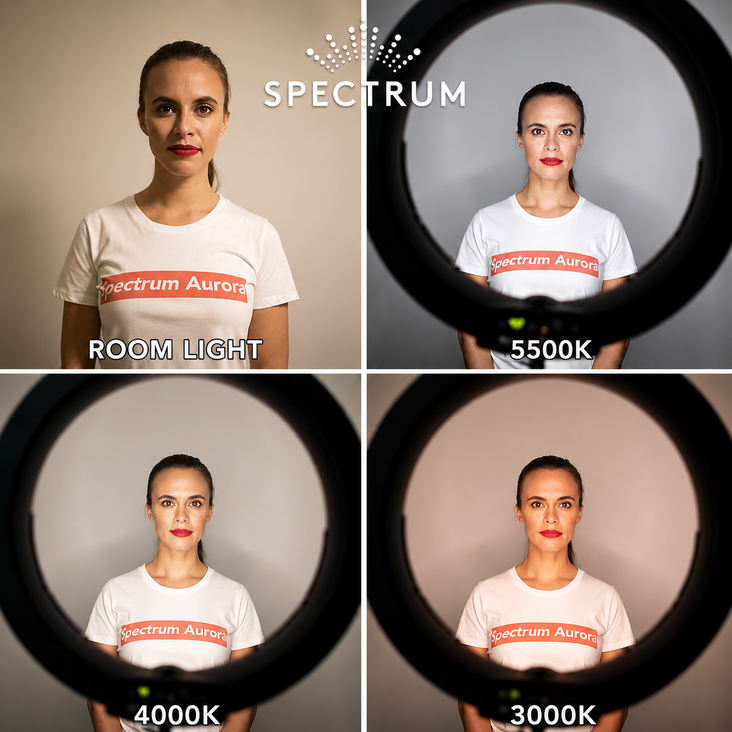 Spectrum Aurora 19" LED Bi-Colour Dimmable Ring Light Kit - Diamond Luxe V1