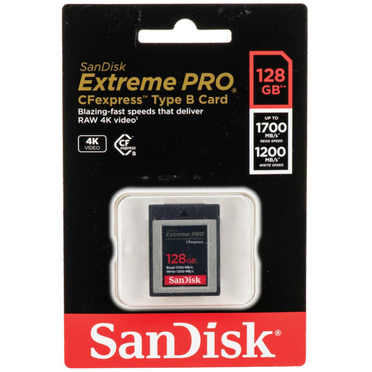 SanDisk 128GB Extreme Pro CFexpress Type B Memory Card