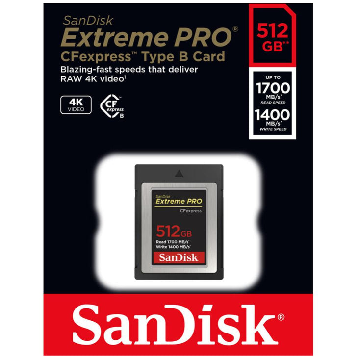 SanDisk 512GB Extreme Pro CFexpress Type B Memory Card