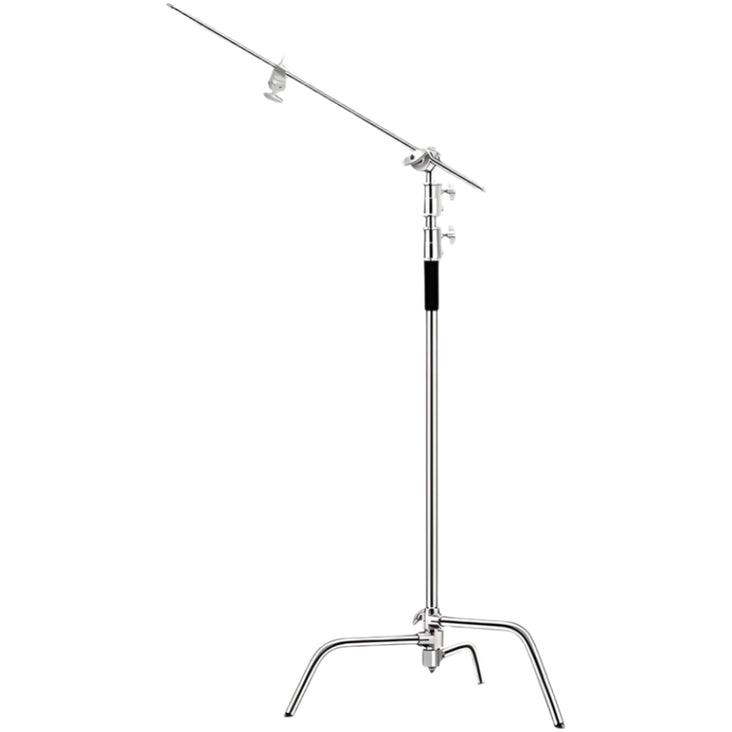 Silver Heavy Duty Photographic C-Stand with Xlite HD Steel Silver Boom Arm 1.2 - 2.17m - Bundle