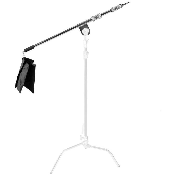 Silver Heavy Duty Photographic C-Stand with Xlite HD Steel Silver Boom Arm 1.2 - 2.17m - Bundle