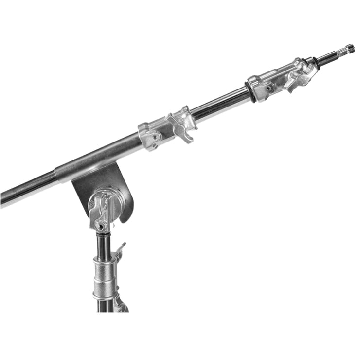 Silver Heavy Duty Photographic C-Stand with Xlite HD Steel Silver Boom Arm 1.2 - 2.17m - Bundle