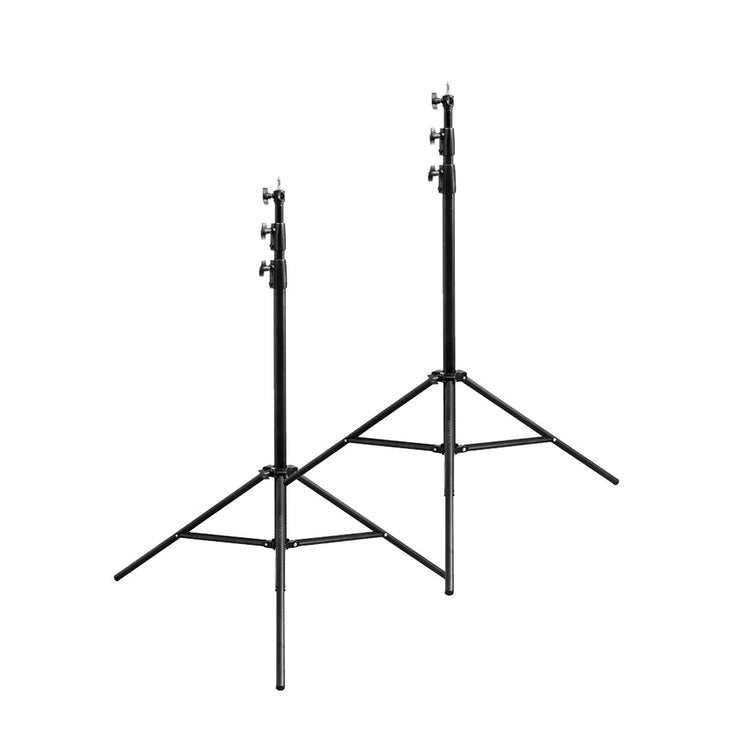 Spectrum 2-Pack 280cm Heavy Duty Air-Cushioned Light Stands - Bundle