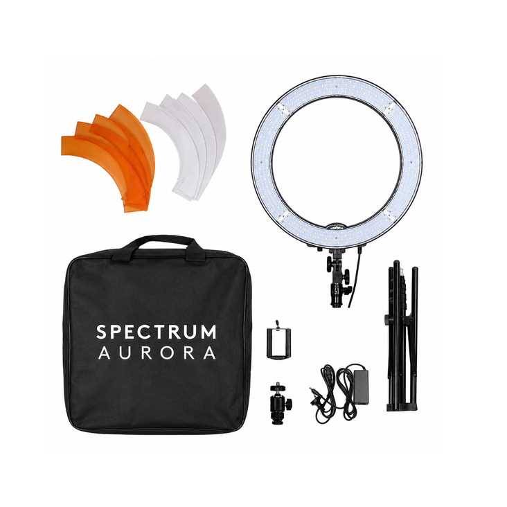 Spectrum Aurora 19" LED Bi-Colour Dimmable Ring Light Kit - Diamond Luxe V1