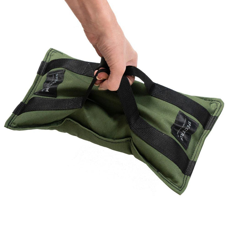 3x Spectrum Khaki Green Pre-Filled Weighted Shot Sandbags 10kg (DEMO STOCK)