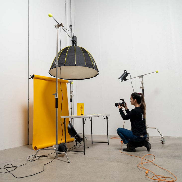 Spectrum Paper Roll Photography Studio Backdrop Half Width (1.36 x 10M) - Lemon Zest Yellow