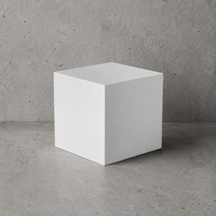 Spectrum PRINT.PROPS Styling Photography Prop - Cube - 100x100x100mm (Matte White)
