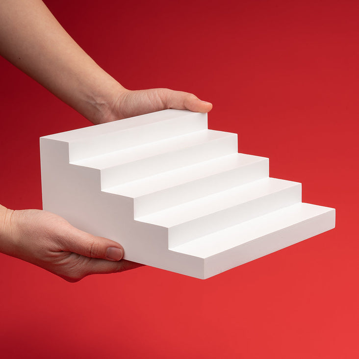 Spectrum White PRO.PROPS Styling Photography Stair Prop - Wide 5 Steps ...