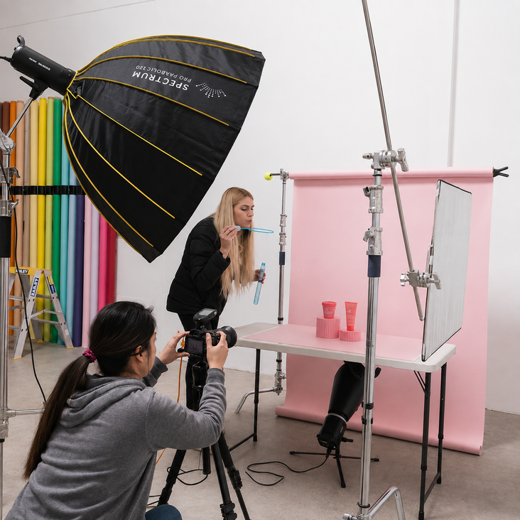 Spectrum White PRO.PROPS Styling Photography Prop - Ribbed Pillar Bundle (DEMO)