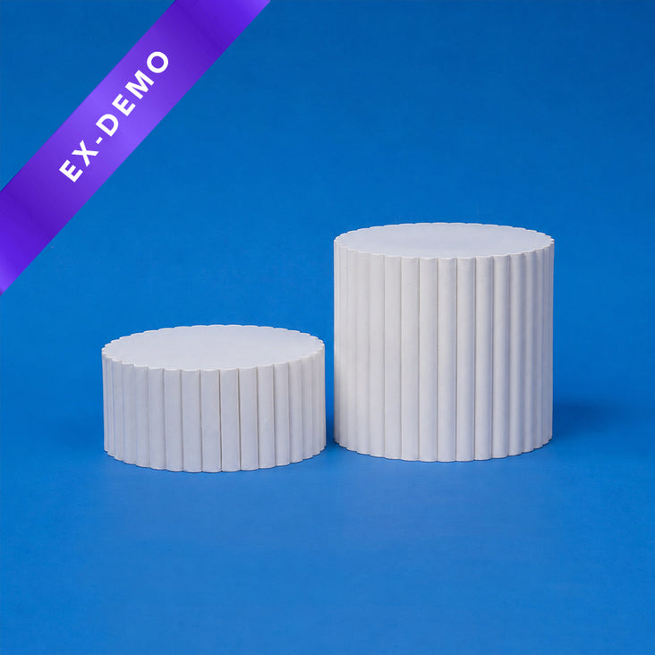 Spectrum White PRO.PROPS Styling Photography Prop - Ribbed Pillar Bundle (DEMO)