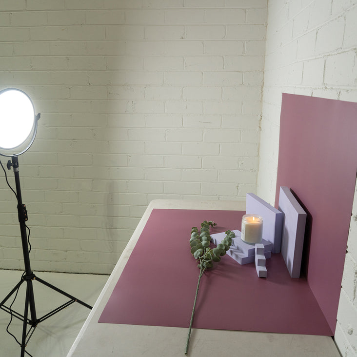 5 Piece Geometric Foam Styling Prop Set for Photography - Mermaid Purple