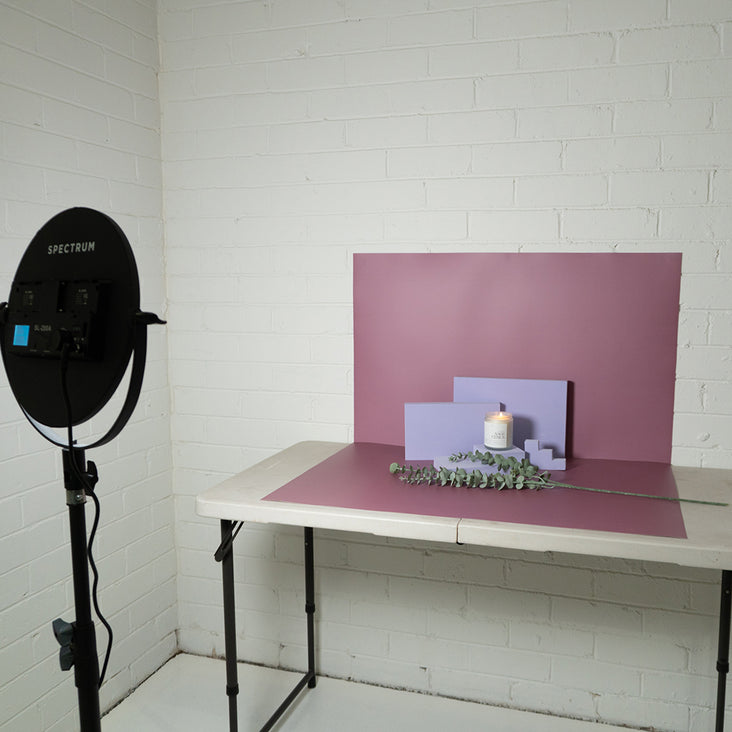 5 Piece Geometric Foam Styling Prop Set for Photography - Mermaid Purple