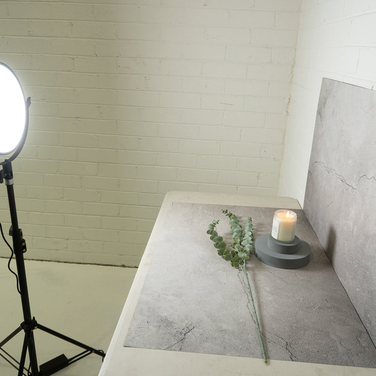 Geometric Foam Styling Props For Photography - Overcast Grey 4 Pack