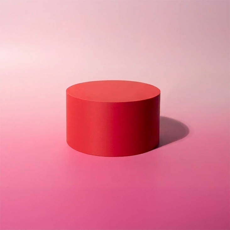 Spectrum PRINT.PROPS Styling Photography Prop - Cylinder - 100x100x60mm (Crimson Current Red)